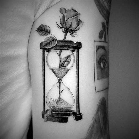 Time is money hourglass tattoo